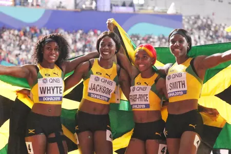 Natalliah Whyte and Team Jamaica