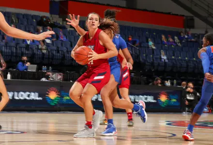 during the Gators' game against the Florida Atlantic Owls on Monday, December 7, 2020 at Exactech Arena at the Stephen C. O'Connell Center in Gainesville, FL / UAA Communications photo by Tim Casey