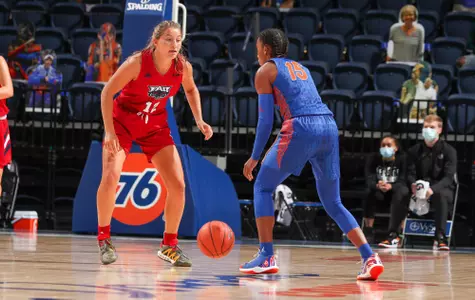 during the Gators' game against the Florida Atlantic Owls on Monday, December 7, 2020 at Exactech Arena at the Stephen C. O'Connell Center in Gainesville, FL / UAA Communications photo by Tim Casey