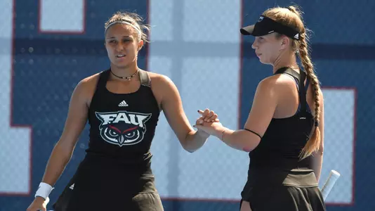 2022 FAU Women’s Tennis vs Florida Gulf Coast Greta Schieroni and Lexi Silna