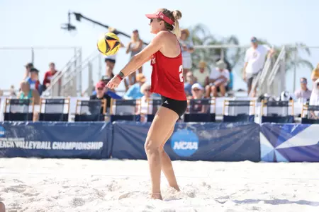 GULF SHORES, AL - MAY 04: The Stanford Cardinal take on the Florida Atlantic Owls during the Division I Women’s Beach Volleyball Championship held on May 4, 2022 in Gulf Shores, Alabama. (Photo by Justin Tafoya/NCAA Photos via Getty Images)