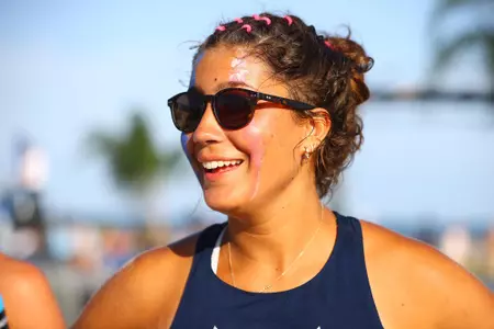GULF SHORES, AL - MAY 06: The Florida Atlantic Owls take on the Loyola Marymount Lions during the Division I Women?s Beach Volleyball Championship held on May 6, 2022 in Gulf Shores, Alabama. (Photo by Jamie Schwaberow/NCAA Photos via Getty Images)