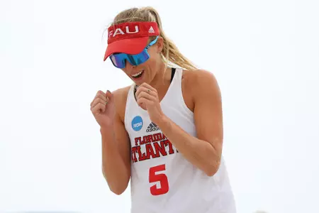 GULF SHORES, AL - MAY 06: The USC Trojans take on the Florida Atlantics Owls during the Division I Women’s Beach Volleyball Championship held on May 6, 2022 in Gulf Shores, Alabama. (Photo by C. Morgan Engel/NCAA Photos via Getty Images)