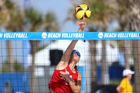 GULF SHORES, AL - MAY 04: The Stanford Cardinal take on the Florida Atlantic Owls during the Division I Women’s Beach Volleyball Championship held on May 4, 2022 in Gulf Shores, Alabama. (Photo by Justin Tafoya/NCAA Photos via Getty Images)