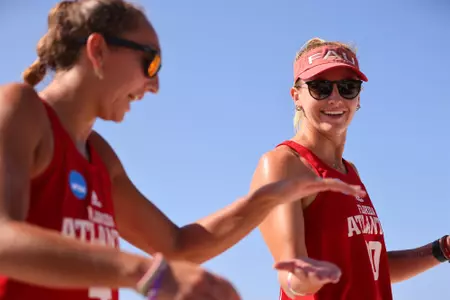 GULF SHORES, AL - MAY 04: The Stanford Cardinal take on the Florida Atlantic Owls during the Division I Women’s Beach Volleyball Championship held on May 4, 2022 in Gulf Shores, Alabama. (Photo by C. Morgan Engel/NCAA Photos via Getty Images)