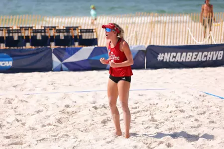 GULF SHORES, AL - MAY 04: The Stanford Cardinal take on the Florida Atlantic Owls during the Division I Women’s Beach Volleyball Championship held on May 4, 2022 in Gulf Shores, Alabama. (Photo by C. Morgan Engel/NCAA Photos via Getty Images)