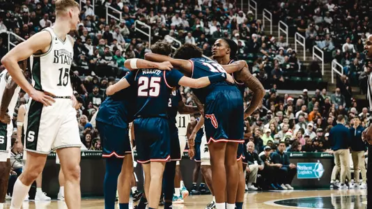 MBB Huddle vs. Michigan State