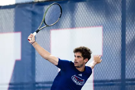 BOCA RATON, FL - February 03: FAU Men’s Tennis was defeated by UNC - Charlotte at the Kimberly V. Strauss Tennis Center on February 03, 2024. (Photo by Mauricio Paiz)