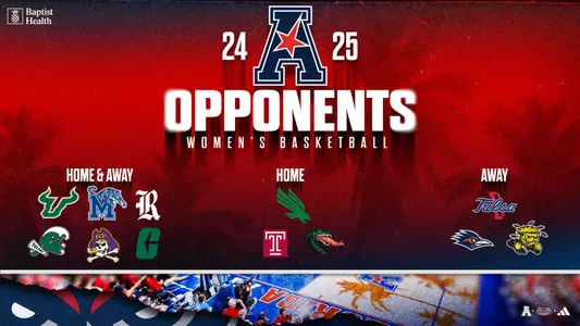 2024-25 AAC WBB Schedule Matrix Graphic