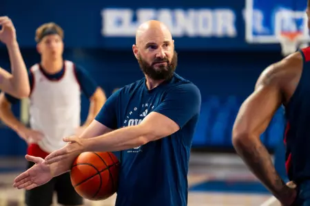 John Jakus at practice