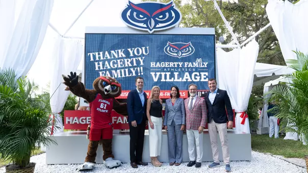 Hagerty Family Athletics Village sign