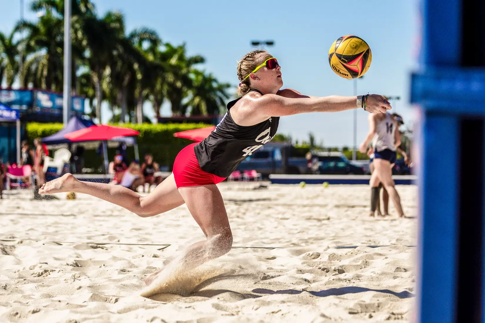 BOCA RATON, FL - NOVEMBER 01: FAU Beach Volleyball against PBA at the FAU Beach Courts on November 01, 2025. (Photo by Mauricio Paiz).