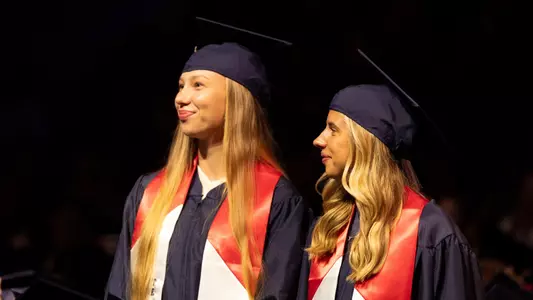 Lexi Silna and Millie-Mae Matthews at the 2025 Spring Graduation