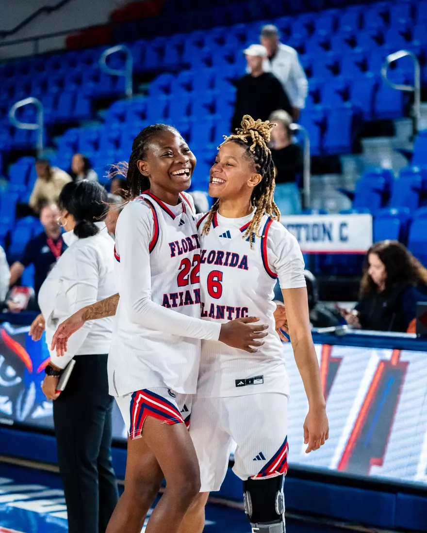 Vivian Onugha and Erin Rodgers after beating Wichita State