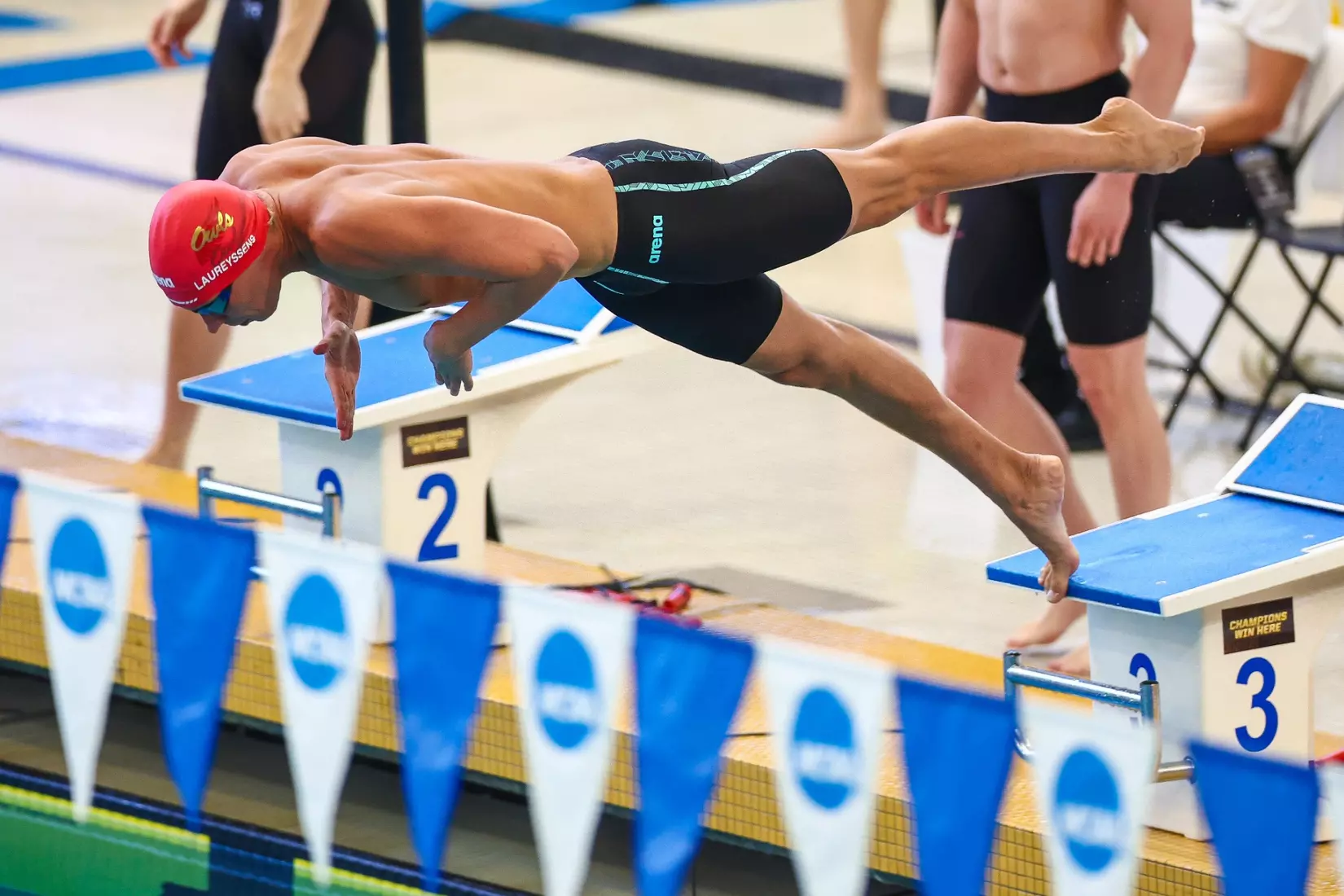 Daniel Laureyssens on Day Two of the 2026 NCAA Swimming & Diving Championships