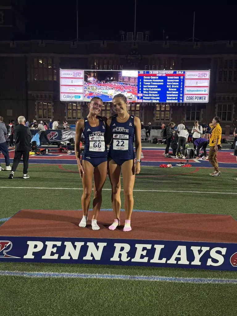 Teegan Anderson and Jessica Hatch at the 2026 PENN RELAYS.