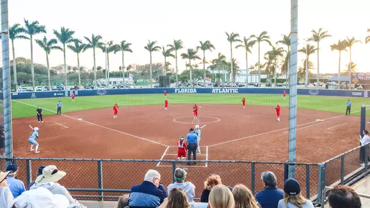 View from the stands of Joan Joyce Field at FAU Softball Stadium