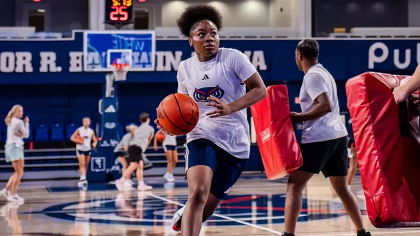 Janiah Suprius driving in for a layup during practice on June 15