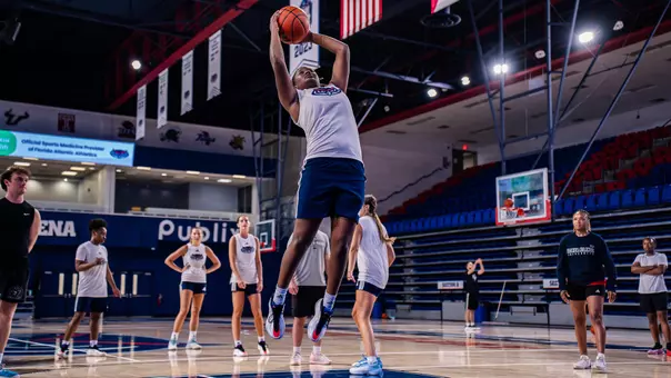 Jaelynn Housey shooting a jump shot during practice on June 15, 2026