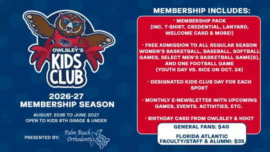 2026-27 Owlsley's Kids Club w/ sponsor logo