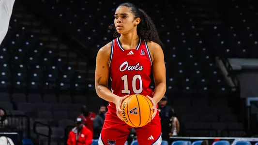 Haley Walker vs. Charlotte during the Owls' first round contest in the 2026 American Conference Women's Basketball Championship