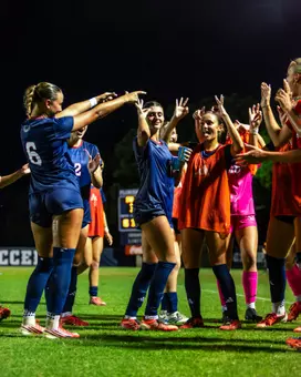 Hailey Santiago celebrating her second hat trick in a week.