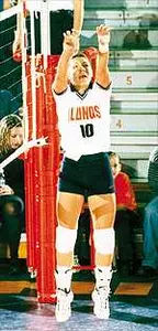 Melissa Beitz and the<BR>Illini hit the road<BR>this weekend to battle<BR>Michigan and Michigan State.