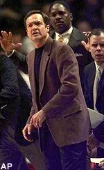 Illinois head coach Lon Kruger, and assistant coaches Robert McCullum, second from right, and Steve Henson, right, react to a play in the first half against Duke Tuesday.