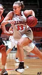 Susan Blauser scored 15 of her team-high 20 points in the first half as the Illini defeated DePaul, 74-64.