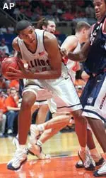 Brian Cook led a balanced Illinois attack with 16 points in their game Wednesday.