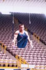 Senior J.G. Ketchen won the rings title while taking second on the parallel bars and high bar at Ohio State.