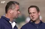 Run Turner (left), Harry Hiestand (right) will wrap up the final week of spring practice with the Orange and Blue Spring Game on Saturday.