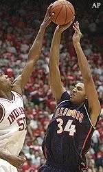 Brian Cook finished with 15 points for the Illini, Saturday.