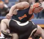 Sophomore Tyrone Byrd dominated Bryan Kapp of Purdue with four minutes of riding time.
