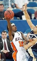 Sophomore Dee Brown hit five of the Illini's 13 shots from beyond the arc.