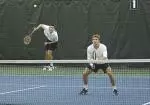 Juniors Amer Delic and Michael Calkins, ranked No. 2 in the nation, helped the Illini score the doubles point Friday night in their 6-1 victory over No. 8 Duke at the UI Atkins Tennis Center.