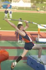 Senior Marty Keifer finished second in the pole vault with a jump of