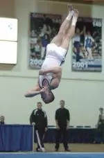 Justin Spring won the floor with a career high score of 9.650 and also won the vault at the Peter Vidmar Invite on Thursday.