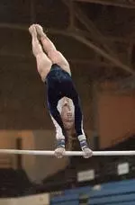 Ashley Williams finished 9th on the uneven bars at the South Central Regional meet on Saturday.