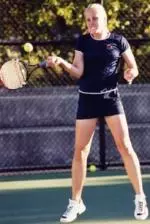 Illini junior Tiffany Eklov dominated Northwestern's Jessica Rush, 6-1, 6-1 at No. 2 singles.