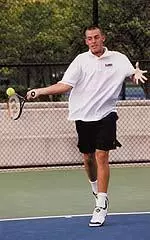 Brian Wilson teamed with Phil Stolt to defeat the No. 7 doubles team 8-3