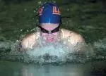 Trisha Lakatos placed third in the 100-yard breaststoke at the Indiana Invitational.