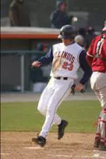 Drew Davidson tripled for Illinois against Winthrop Monday afternoon.