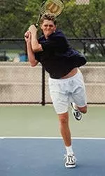 Evan Zeder came off the bench to pick up a victory at No. 6 singles Saturday at Michigan State.