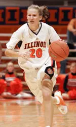 Lori Bjork led all scorers with 17 points in Illinois' 62-43 victory over Utah State Friday night.