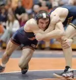 Senior Anton Dietzen pinned his Hoosier opponent, Ryan Pribble, in 3:26 as the Illini defeated Indiana 37-0