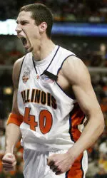 James Augustine reacts after a play in the second half.