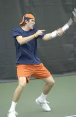 Freshman Ryan Rowe helped the Illini complete a strong weekend on Sunday as he picked up a singles and doubles victory against the No. 65 Wolverines.