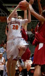Lori Bjork led all scorers with 21 points in Saturday's win over Saint Joseph's. (Photo by Cary Frye)