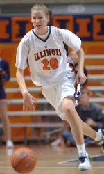 Point guard Lori Bjork helped the Illini rack-up 27 assists on 33 made baskets.
